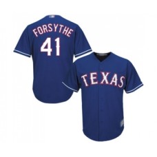 Men's Texas Rangers #41 Logan Forsythe Replica Royal Blue Alternate 2 Cool Base Baseball Jersey