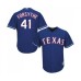 Men's Texas Rangers #41 Logan Forsythe Replica Royal Blue Alternate 2 Cool Base Baseball Jersey