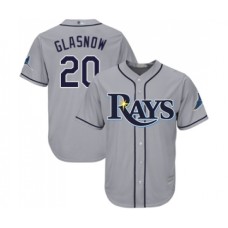 Men's Tampa Bay Rays #20 Tyler Glasnow Replica Grey Road Cool Base Baseball Jersey