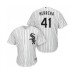 Men's Chicago White Sox #41 Kelvin Herrera Replica White Home Cool Base Baseball Jersey