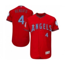 Men's Los Angeles Angels of Anaheim #4 Luis Rengifo Authentic Red 2016 Father's Day Fashion Flex Base Baseball Player Stitched Jersey