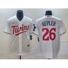 Men's Minnesota Twins #26 Max Kepler White Red Stitched MLB Cool Base Nike Jersey