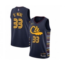 Men's Cleveland Cavaliers #33 Shaquille O'Neal Swingman Navy Basketball Stitched Jersey - 2019 20 City Edition