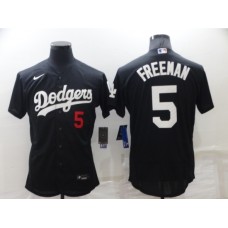 Men's Nike Los Angeles Dodgers #5 Freddie Freeman Black Stitched Jersey