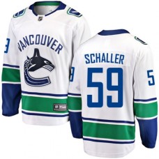 Men Vancouver Canucks #59 Tim Schaller Fanatics Branded White Away Breakaway NHL Jersey