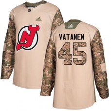 Men Adidas New Jersey Devils #45 Sami Vatanen Authentic Camo Veterans Day Practice NHL Jersey