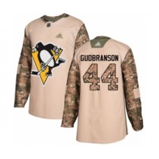 Men Pittsburgh Penguins #44 Erik Gudbranson Authentic Camo Veterans Day Practice Hockey Stitched Jersey