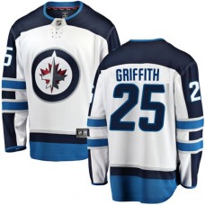 Men Winnipeg Jets #25 Seth Griffith Fanatics Branded White Away Breakaway NHL Jersey