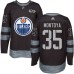 Men Adidas Edmonton Oilers #35 Al Montoya Authentic Black 1917-2017 100th Anniversary NHL Jersey