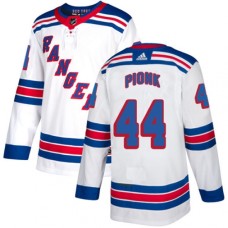 Men Adidas New York Rangers #44 Neal Pionk White Road Authentic Stitched NHL Jersey