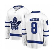 Men Toronto Maple Leafs #8 Jake Muzzin Authentic White Away Fanatics Branded Breakaway Hockey Stitched Jersey