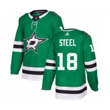 Men Dallas Stars #18 Sam Steel Green Stitched Jersey