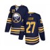 Men Buffalo Sabres #27 Curtis Lazar Authentic Navy Blue Home Hockey Stitched Jersey