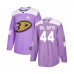 Men Anaheim Ducks #44 Michael Del Zotto Authentic Purple Fights Cancer Practice Hockey Stitched Jersey