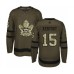 Men Toronto Maple Leafs #15 Alexander Kerfoot Authentic Green Salute to Service Hockey Stitched Jersey