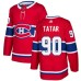 Men Adidas Montreal Canadiens #90 Tomas Tatar Authentic Red Home NHL Jersey