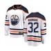 Men Edmonton Oilers #32 Olivier Rodrigue Authentic White Away Fanatics Branded Breakaway Hockey Stitched Jersey