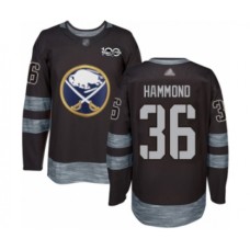 Men Buffalo Sabres #36 Andrew Hammond Authentic Black 1917-2017 100th Anniversary Hockey Stitched Jersey