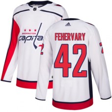 Men Adidas Washington Capitals #42 Martin Fehervary Authentic White Away NHL Jersey