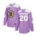 Men Boston Bruins #20 Joakim Nordstrom Authentic Purple Fights Cancer Practice 2019 Stanley Cup Final Bound Hockey Jersey