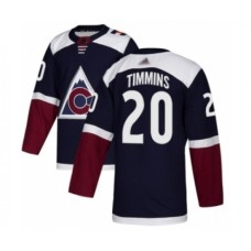 Men Colorado Avalanche #20 Conor Timmins Authentic Navy Blue Alternate Hockey Stitched Jersey