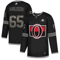 Men Adidas Ottawa Senators #65 Erik Karlsson Black_1 Authentic Classic Stitched NHL Jersey