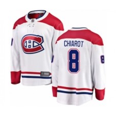 Men Montreal Canadiens #8 Ben Chiarot Authentic White Away Fanatics Branded Breakaway Hockey Stitched Jersey