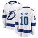 Men Tampa Bay Lightning #10 J.T. Miller Fanatics Branded White Away Breakaway NHL Jersey