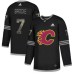 Men Adidas Calgary Flames #7 TJ Brodie Black Authentic Classic Stitched NHL Jersey