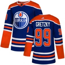 Men Adidas Edmonton Oilers #99 Wayne Gretzky Premier Royal Blue Alternate NHL Jersey