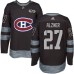 Men Adidas Montreal Canadiens #27 Karl Alzner Authentic Black 1917-2017 100th Anniversary NHL Jersey