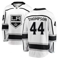 Men Los Angeles Kings #44 Nate Thompson Authentic White Away Fanatics Branded Breakaway NHL Jersey