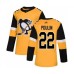 Men Pittsburgh Penguins #22 Samuel Poulin Authentic Gold Alternate Hockey Stitched Jersey