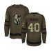 Men Vegas Golden Knights #40 Garret Sparks Authentic Green Salute to Service Hockey Stitched Jersey