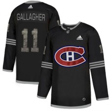 Men Adidas Montreal Canadiens #11 Brendan Gallagher Black Authentic Classic Stitched NHL Jersey