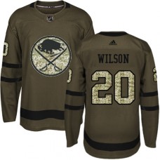 Men Adidas Buffalo Sabres #20 Scott Wilson Authentic Green Salute to Service NHL Jersey