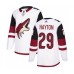 Men Arizona Coyotes #29 Barrett Hayton Authentic White Away Hockey Stitched Jersey