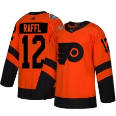 Men Adidas Philadelphia Flyers #12 Michael Raffl Orange Authentic 2019 Stadium Series Stitched NHL Jersey