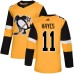 Men Adidas Pittsburgh Penguins #11 Jimmy Hayes Authentic Gold Alternate NHL Jersey