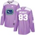 Men Adidas Vancouver Canucks #83 Jay Beagle Authentic Purple Fights Cancer Practice NHL Jersey