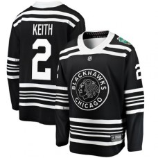 Men Chicago Blackhawks #2 Duncan Keith Black 2019 Winter Classic Fanatics Branded Breakaway NHL Jersey