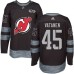 Men Adidas New Jersey Devils #45 Sami Vatanen Authentic Black 1917-2017 100th Anniversary NHL Jersey