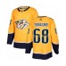 Men Nashville Predators #68 Philip Tomasino Authentic Gold Home Hockey Stitched Jersey