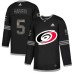 Men Adidas Carolina Hurricanes #5 Noah Hanifin Black Authentic Classic Stitched NHL Jersey