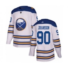 Men Buffalo Sabres #90 Marcus Johansson Authentic White 2018 Winter Classic Hockey Stitched Jersey