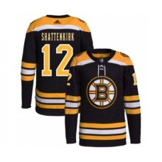 Men Boston Bruins #12 Kevin Shattenkirk Black Stitched Jersey