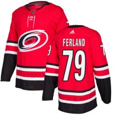 Men Adidas Carolina Hurricanes #79 Michael Ferland Red Home Authentic Stitched NHL Jersey