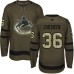 Men Adidas Vancouver Canucks #36 Jussi Jokinen Premier Green Salute to Service NHL Jersey