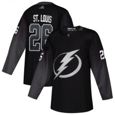 Men Tampa Bay Lightning #26 Martin St. Louis adidas Alternate Authentic Player Jersey Black