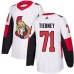 Men Adidas Ottawa Senators #71 Chris Tierney Authentic White Away NHL Jersey